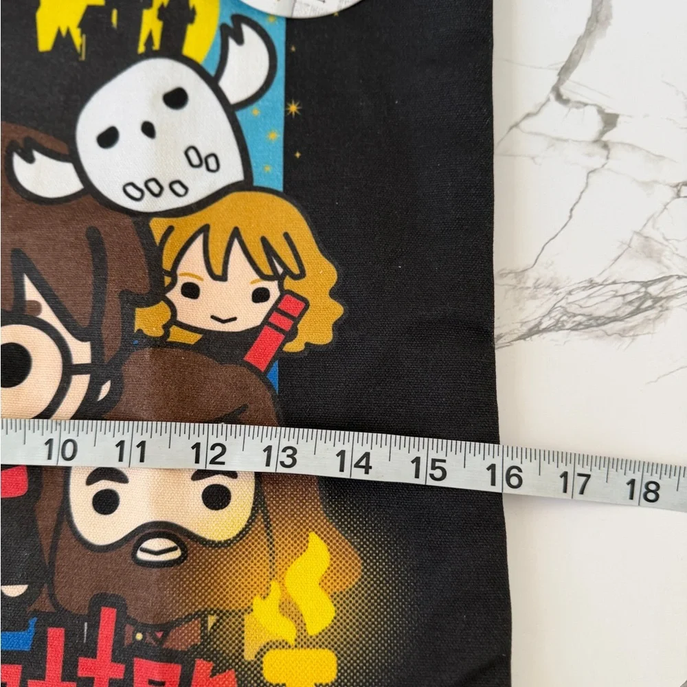Harry Potter Sorcerer’s Stone Kawaii Tote Bag Black Reusable Book Bag